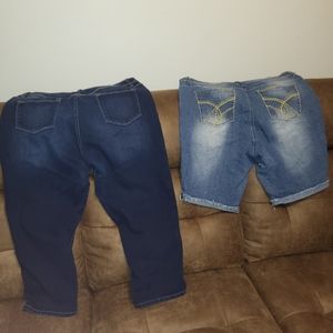 Denim capris and bermuda shorts